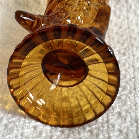 Geo. Duncan & Sons | Cornucopia Hand Vase - Amber-5”-EUC - Picture 5 of 5